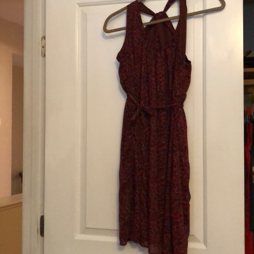 Maroon paisley print dress!